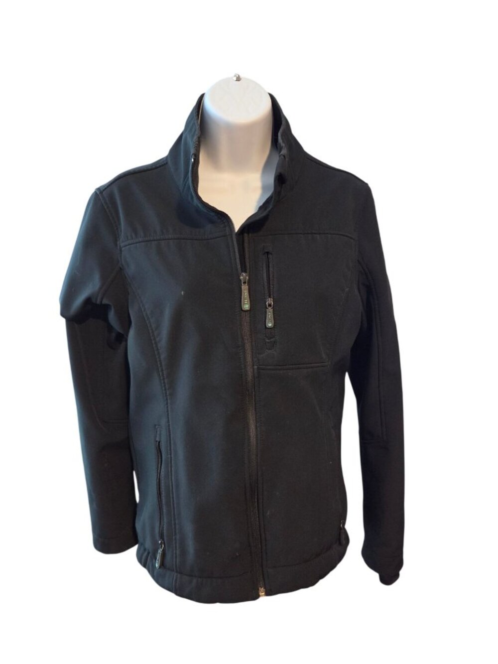 Cinch Womens S Black Turquoise Softshell Jacket Western Rodeo Ranch Full Zip